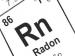 illustration of Radon element symbol