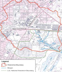 Hickey Run Outline Map