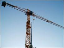 Construction site inspection Image of tall construction crane